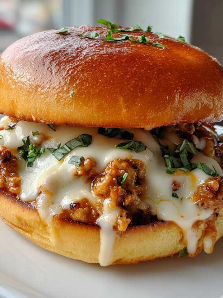 Chicken Alfredo Sloppy Joes