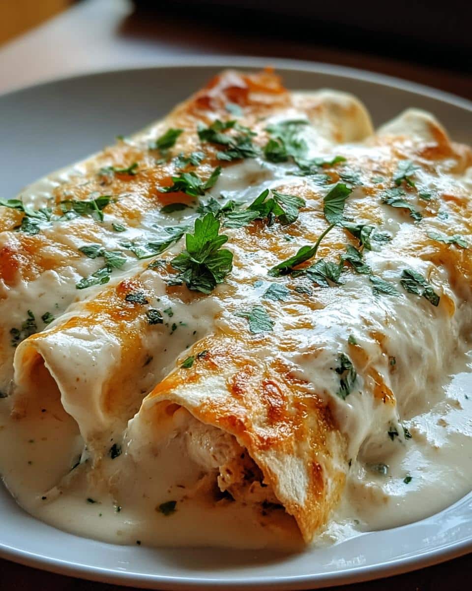 Chicken Enchiladas with Sour Cream White Sauce - detail 1