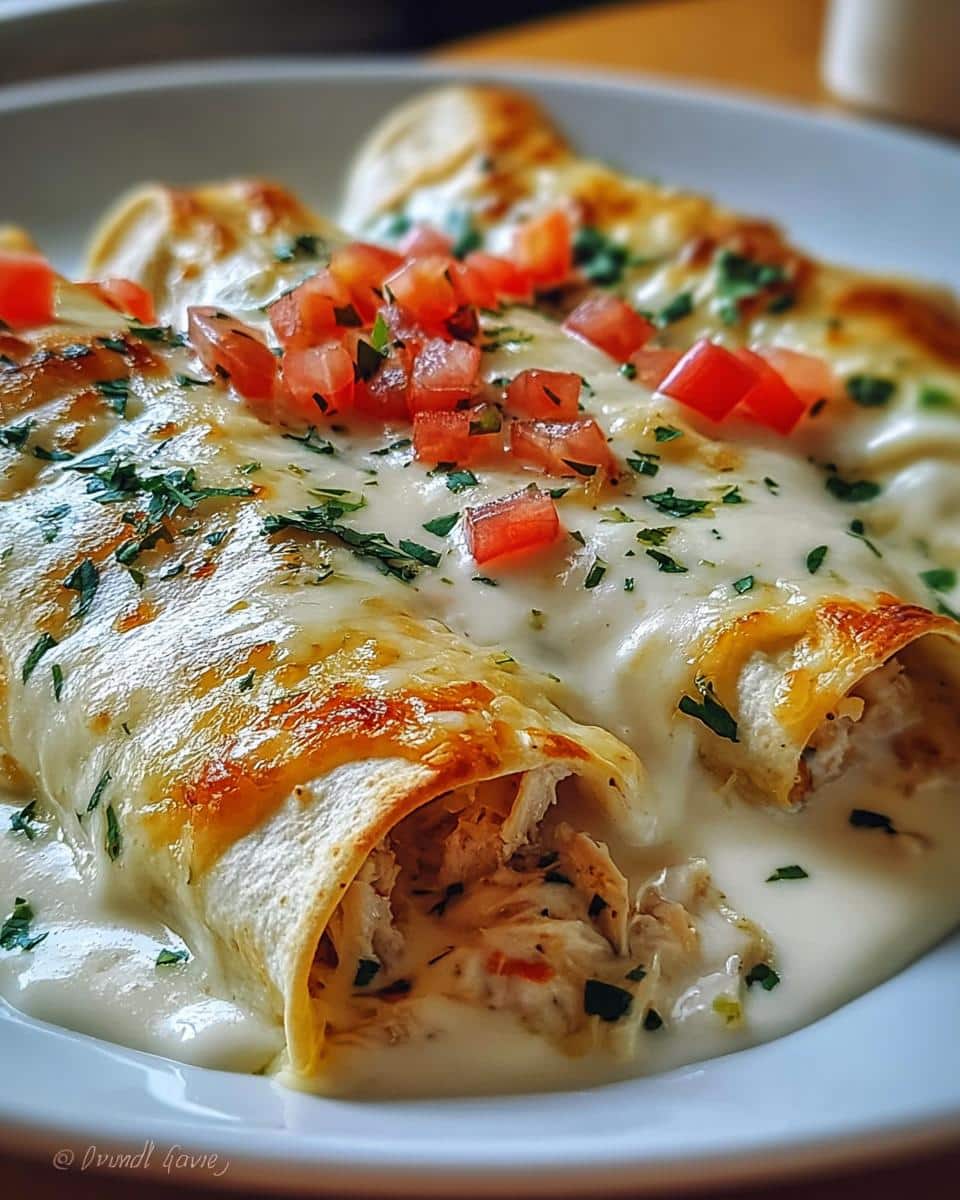 Chicken Enchiladas with Sour Cream White Sauce - detail 1