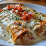Chicken Enchiladas with Sour Cream White Sauce