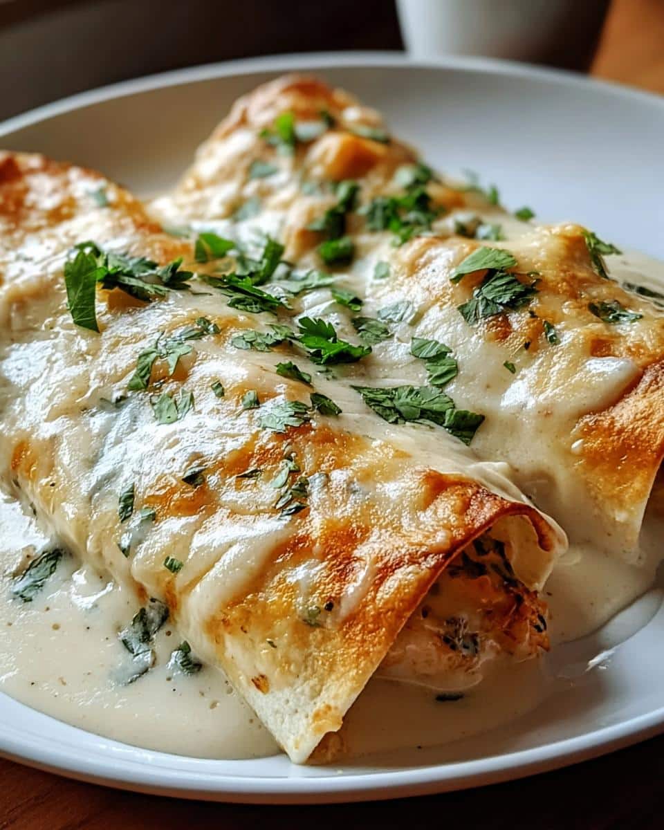 Chicken Enchiladas with Sour Cream White Sauce - detail 2