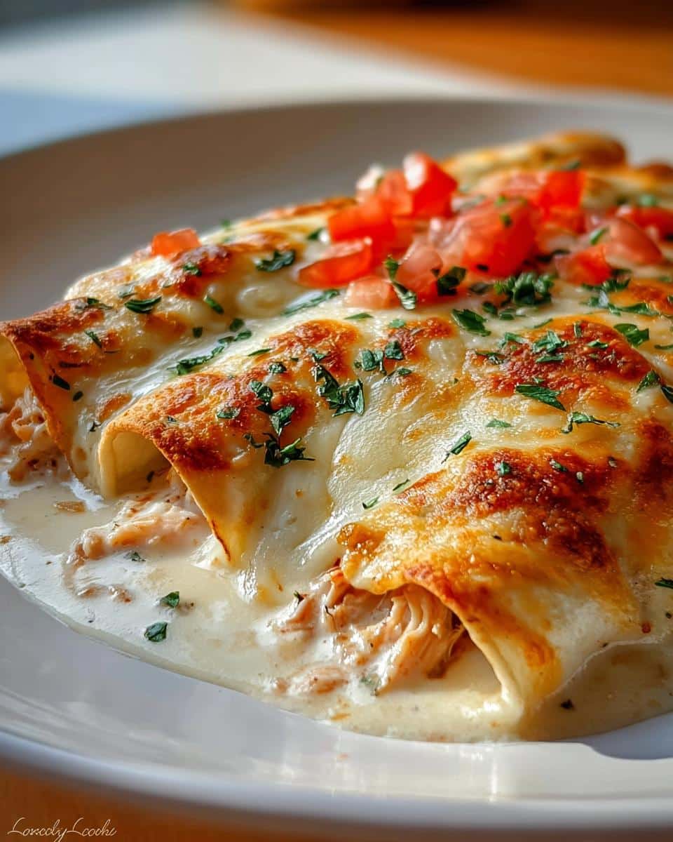 Chicken Enchiladas with Sour Cream White Sauce - detail 2
