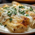 Chicken Enchiladas with Sour Cream White Sauce