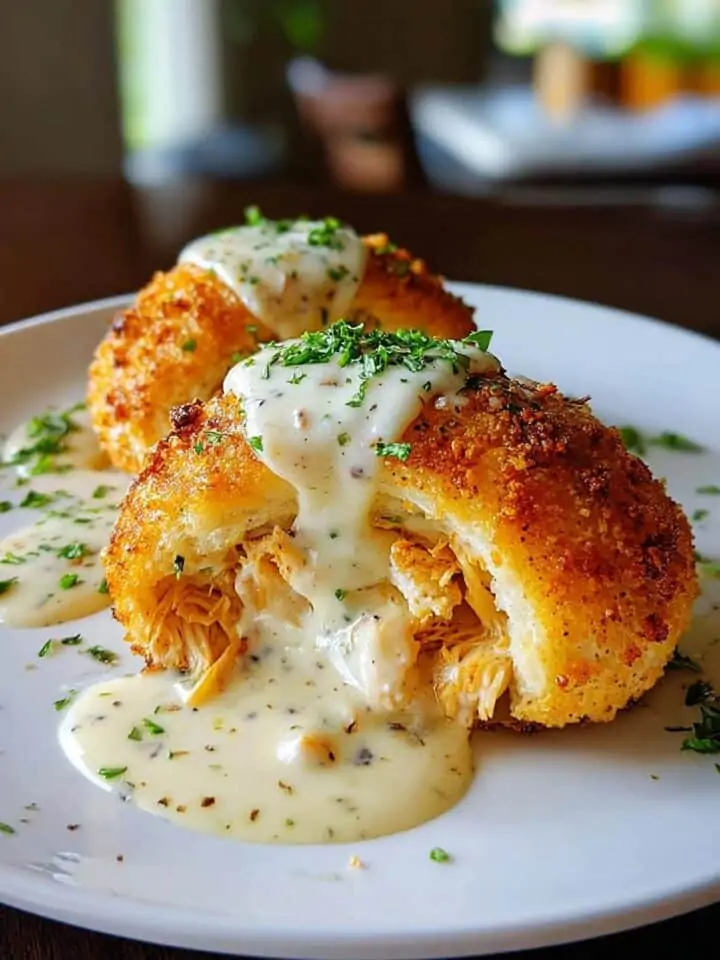 Chicken Pillows with Creamy Parmesan Sauce