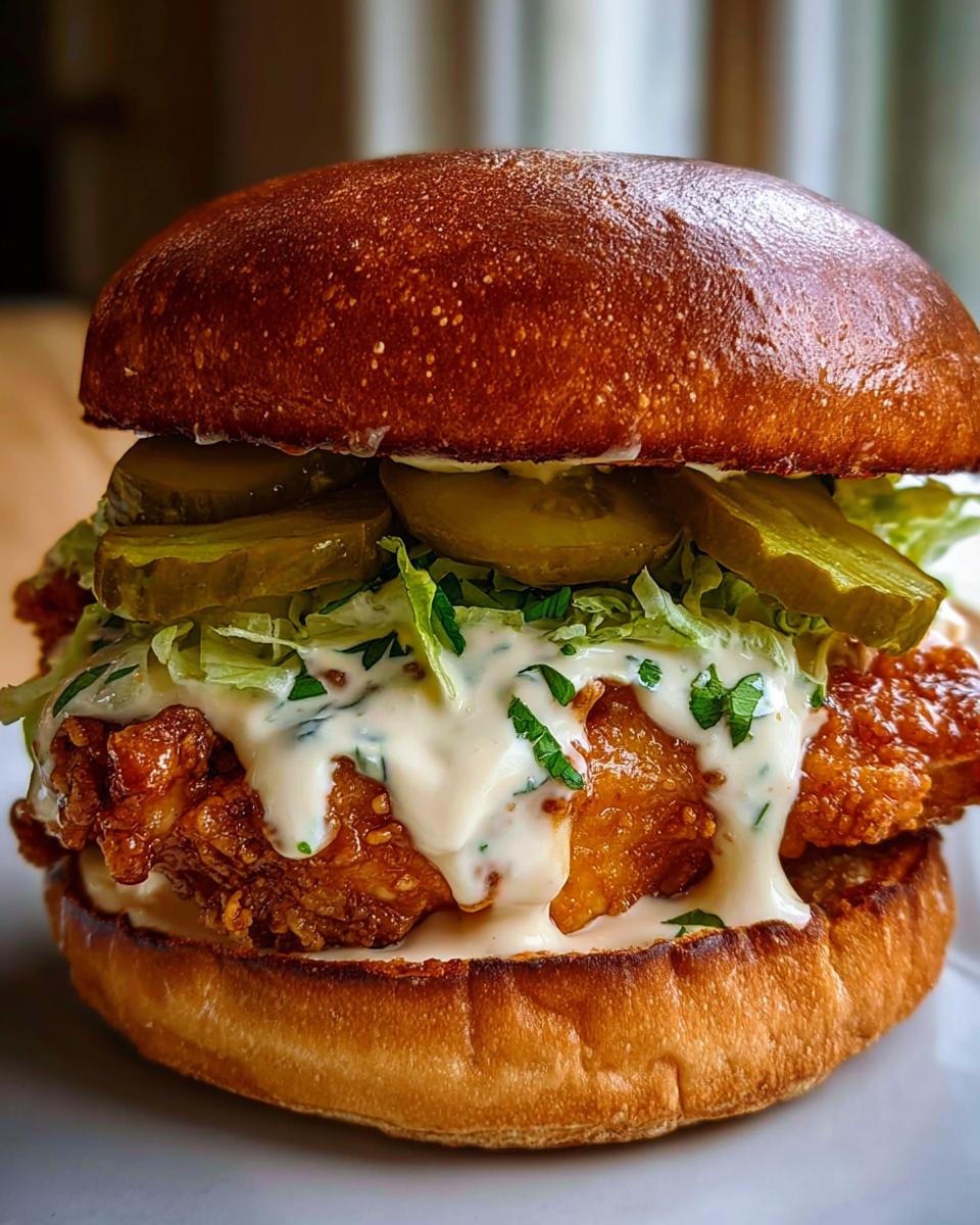 Chicken Sandwich with Creamy Homemade Sauce - detail 2