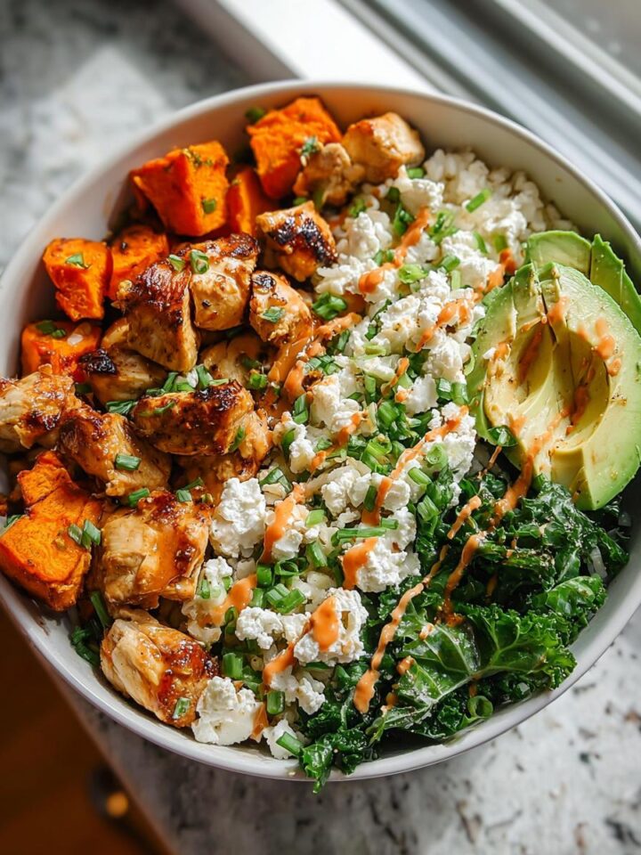 Chicken Sweet Potato Rice Bowl