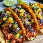 Chipotle Honey Salmon Tacos with Pineapple Salsa