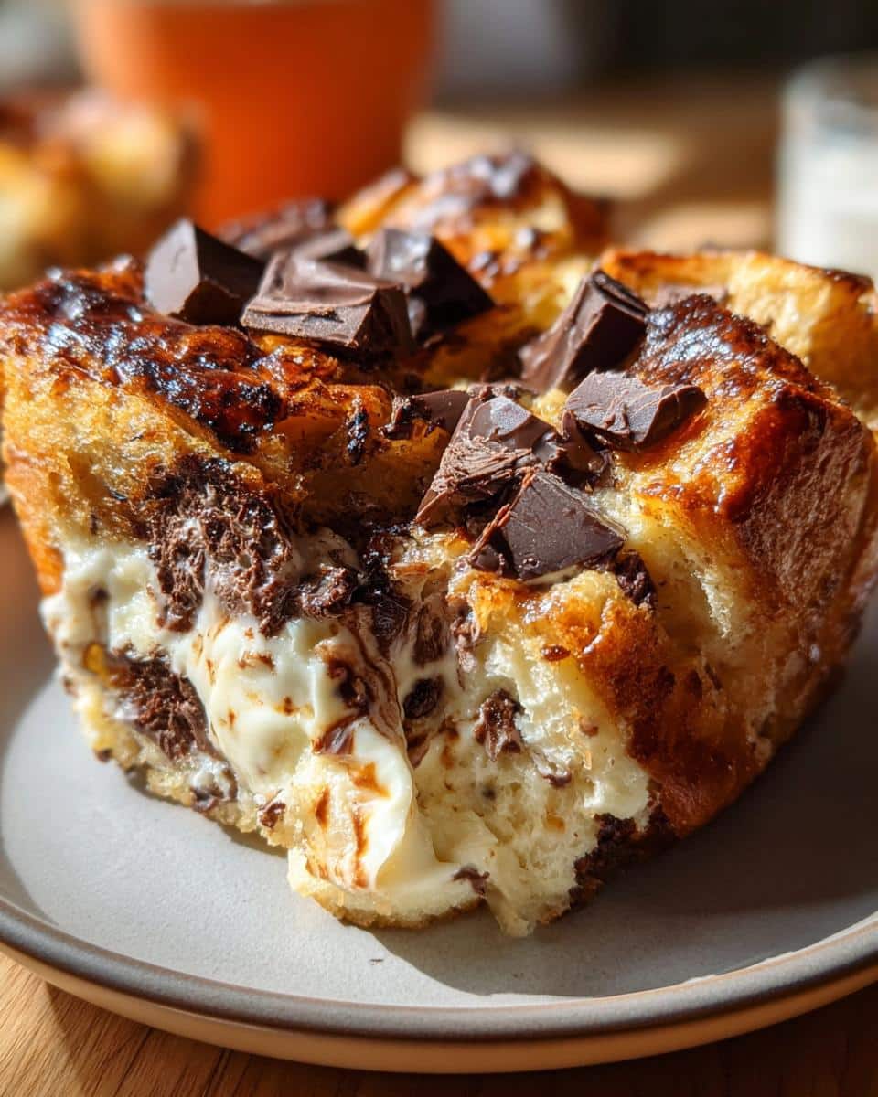 Chocolate & Cream Cheese Bread Pudding - detail 1
