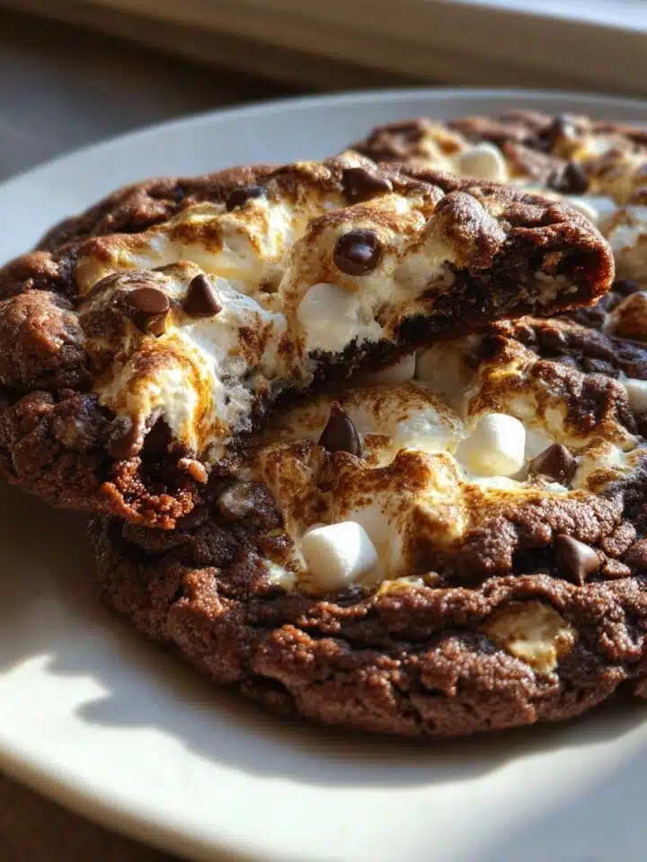 Chocolate Marshmallow Swirl Cookies