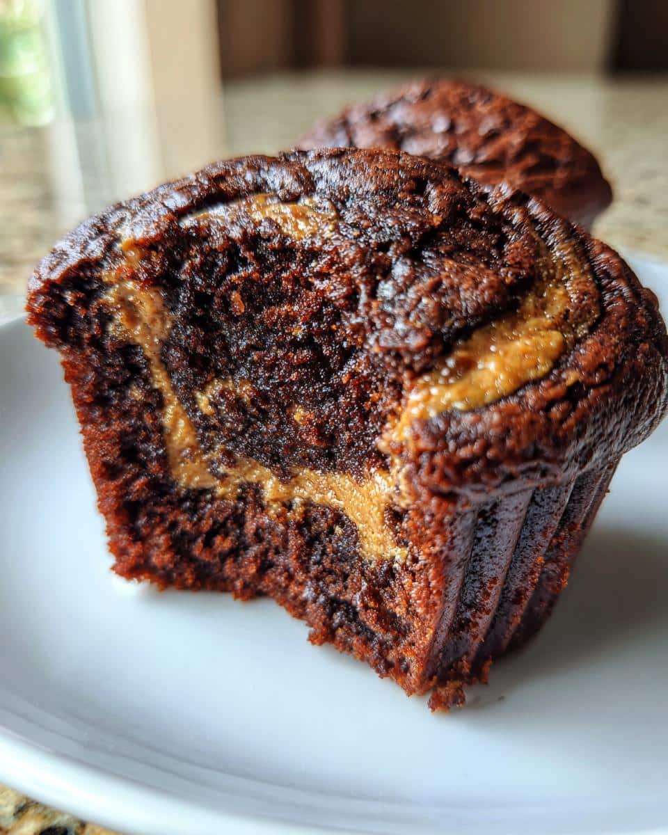 Chocolate Peanut Butter Muffins - detail 2