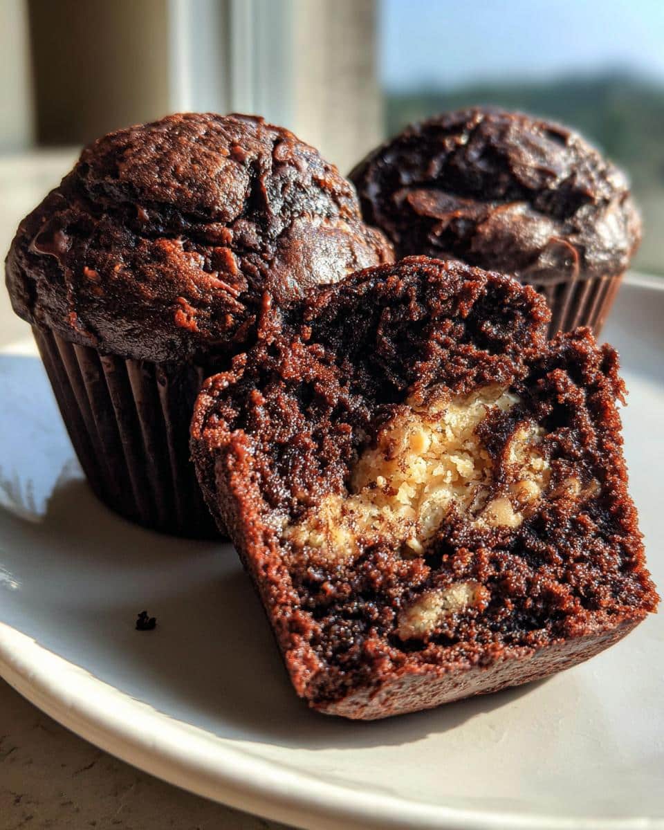 Chocolate Peanut Butter Muffins - detail 3