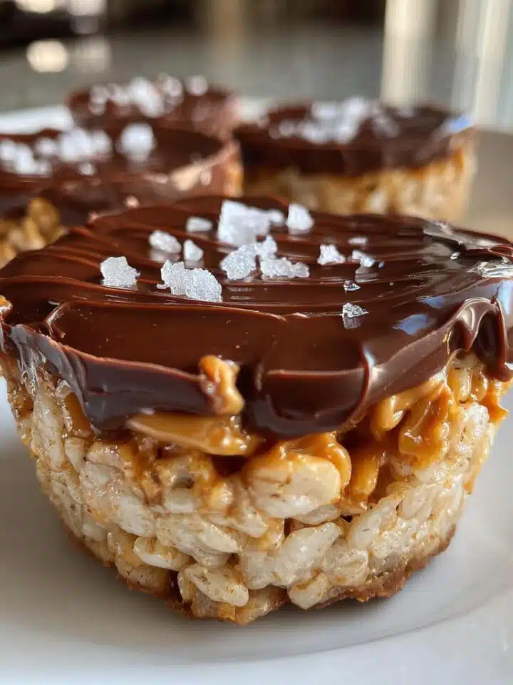 Chocolate Peanut Butter Rice Krispie Cups
