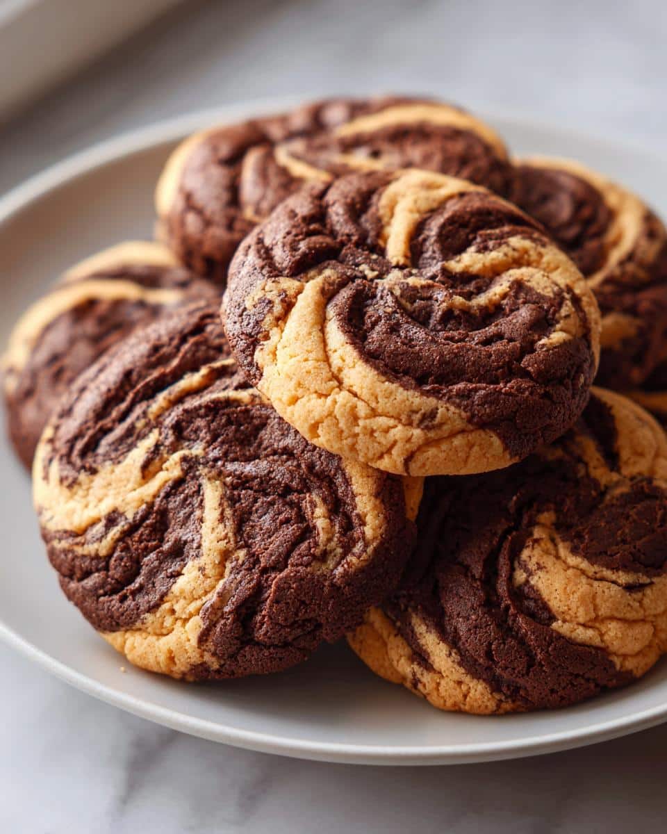 Chocolate Peanut Butter Swirl Cookies - detail 1