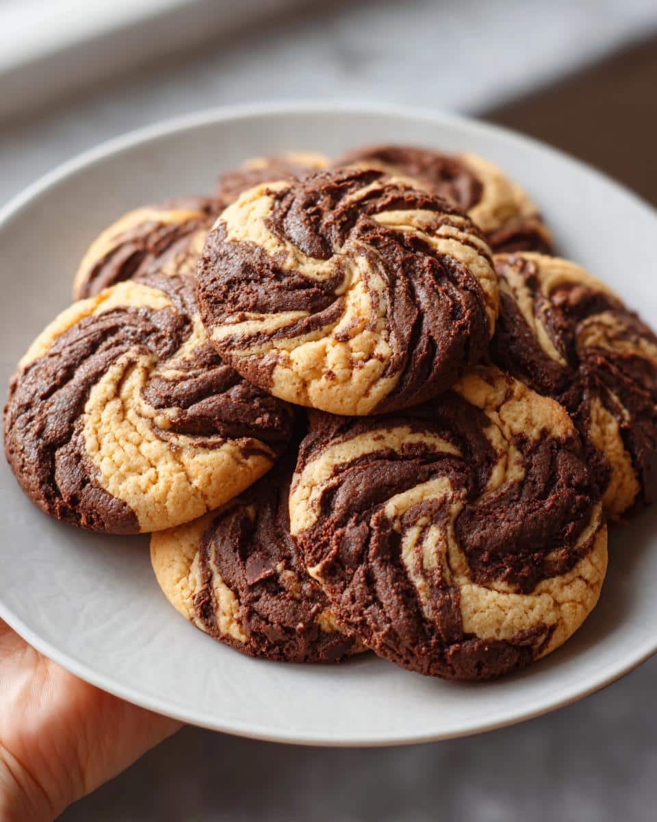 Chocolate Peanut Butter Swirl Cookies - detail 2