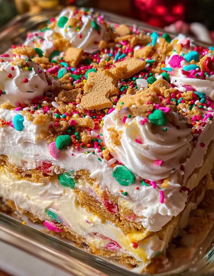 Christmas Cookie Lasagna