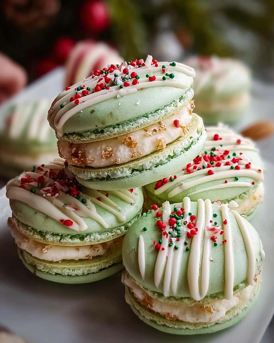 Christmas Tree Cake Macarons - detail 1