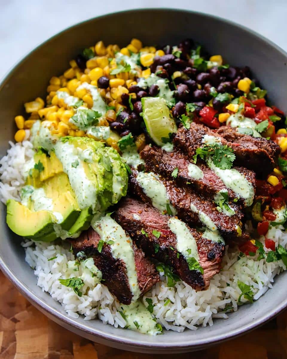 Cilantro Lime Steak and Rice Bowls - detail 2