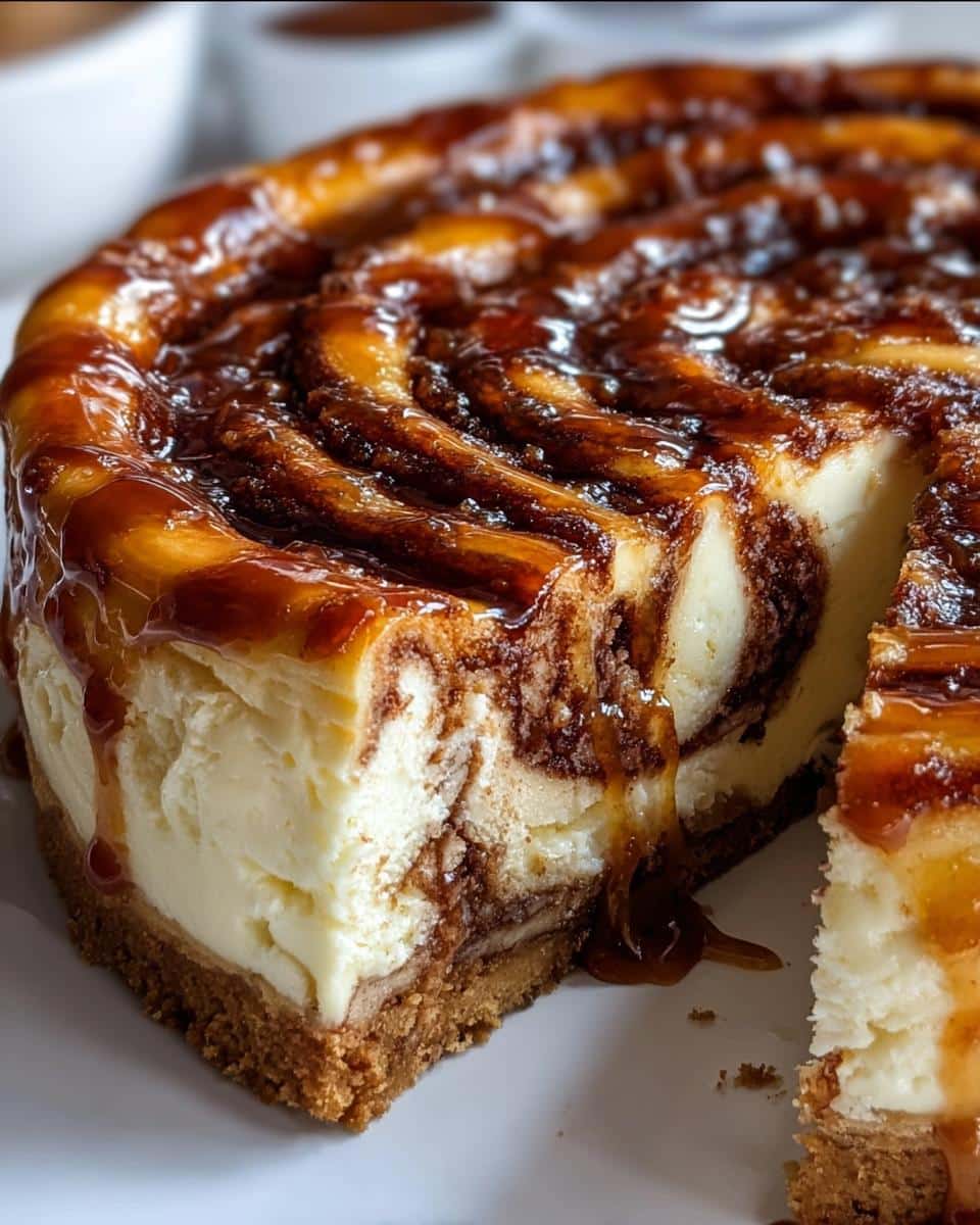 Cinnamon Roll Honeybun Cheesecake - detail 1