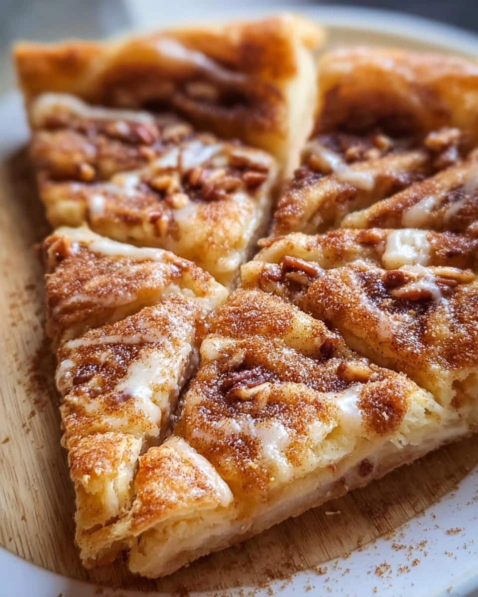 Cinnamon-Sugar Pizza made with Crescent Rolls - detail 2
