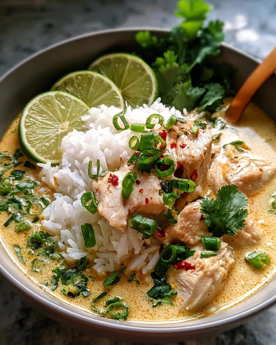 Coconut Chicken Brothy Rice - Travelers Wizard