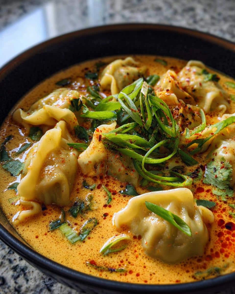 Coconut Curry Soup with Dumplings - detail 2