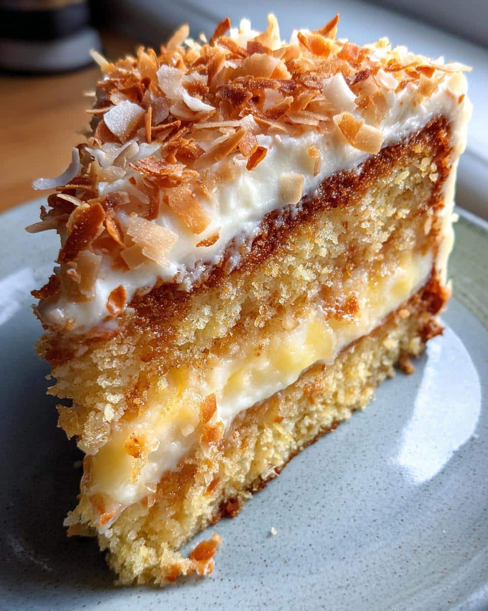 Coconut Custard Cake - detail 2