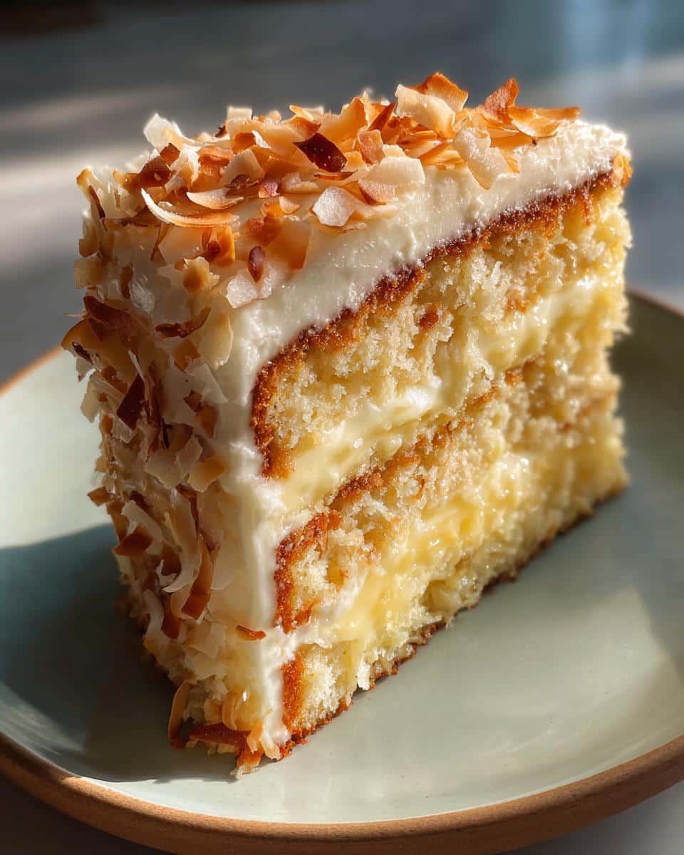 Coconut Custard Cake - detail 3