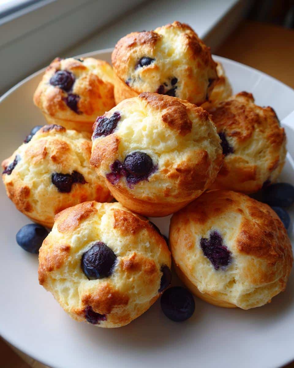 Cottage Cheese Blueberry Cloud Bread - detail 1