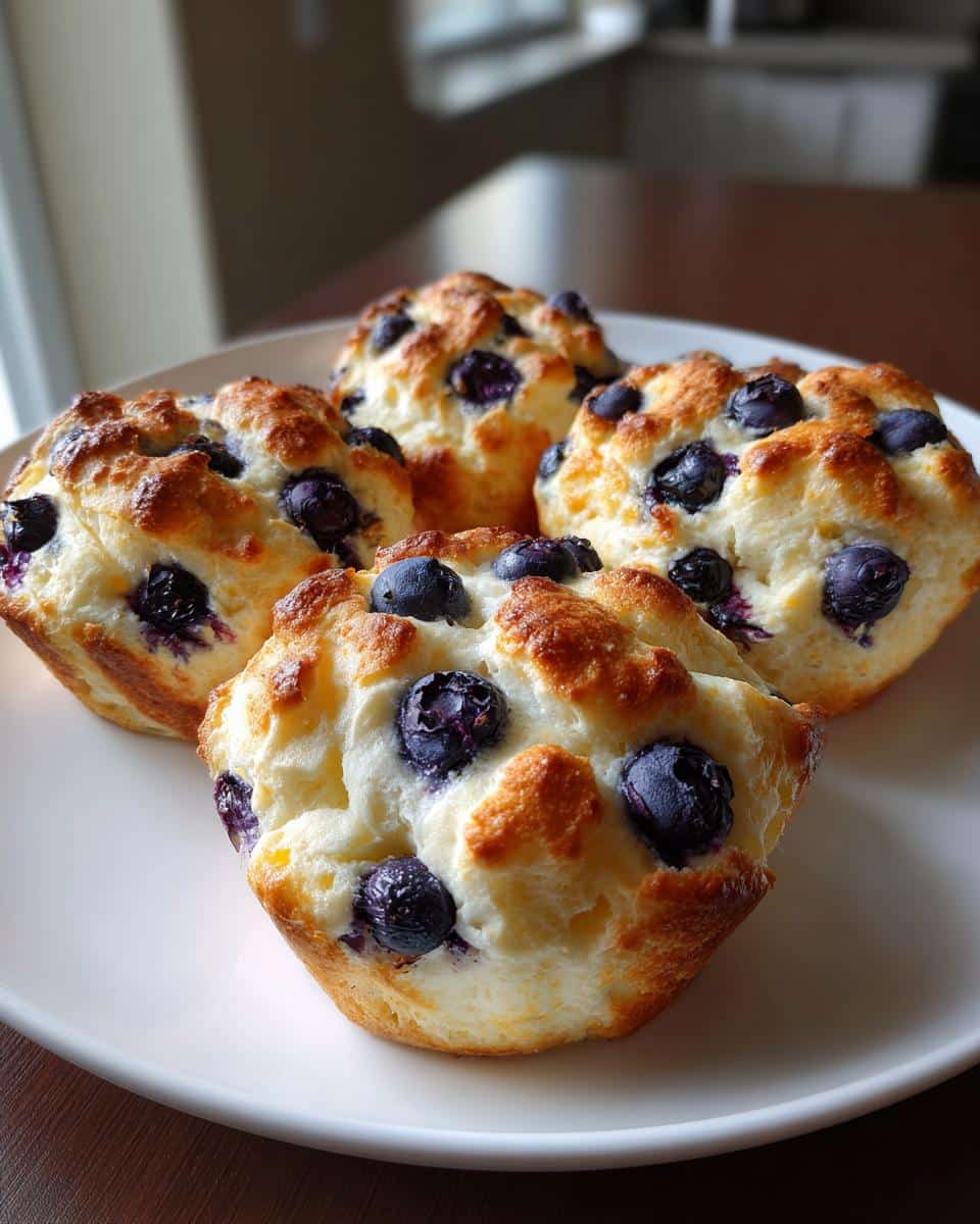 Cottage Cheese Blueberry Cloud Bread - detail 3