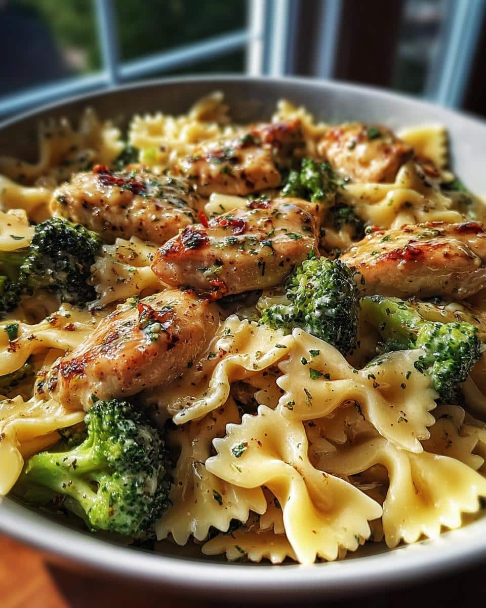 Cowboy Butter Lemon Bowtie Chicken with Broccoli - detail 1