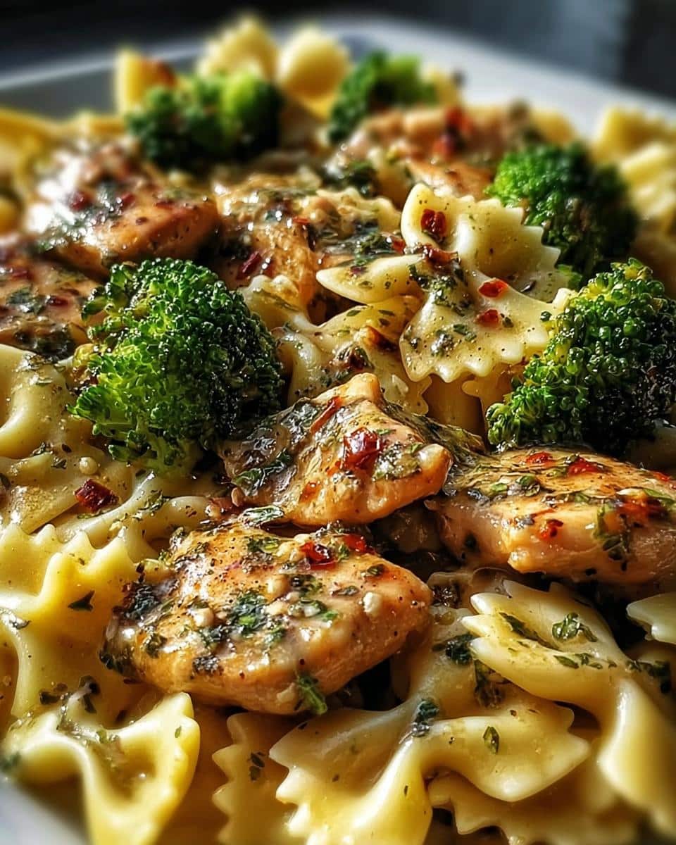 Cowboy Butter Lemon Bowtie Chicken with Broccoli - detail 1