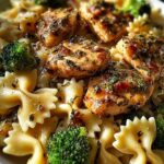 Cowboy Butter Lemon Bowtie Chicken with Broccoli