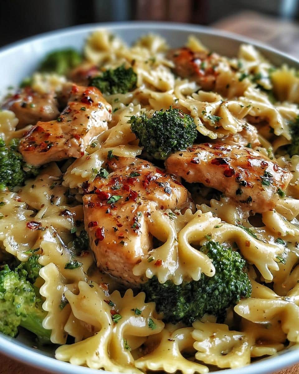 Cowboy Butter Lemon Bowtie Chicken with Broccoli - detail 2