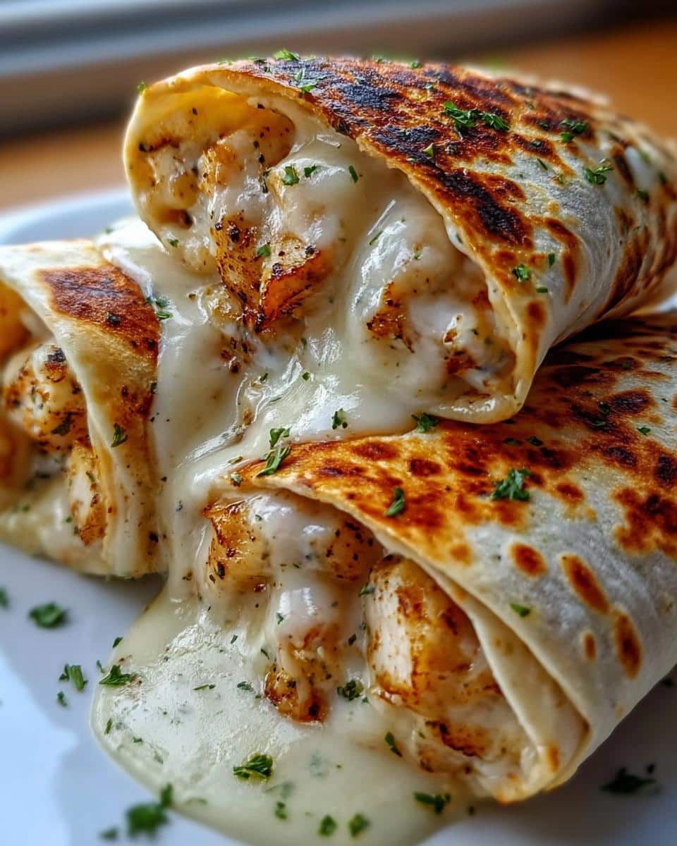 Cozy Cheesy Garlic Chicken Wraps - detail 1