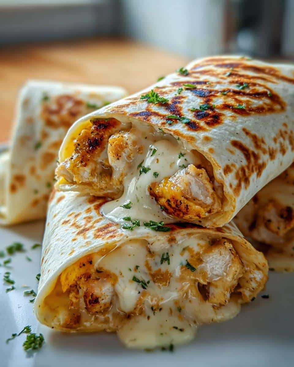 Cozy Cheesy Garlic Chicken Wraps - detail 2