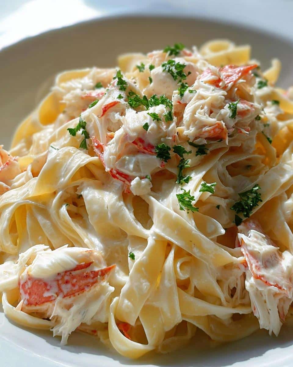 Crab Fettuccine Alfredo - detail 2