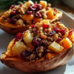 Cranberry Apple Twice-Baked Sweet Potatoes