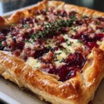 Cranberry Brie Tart with Pancetta & Thyme