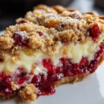 Cranberry Cream Cheese Crumb Pie