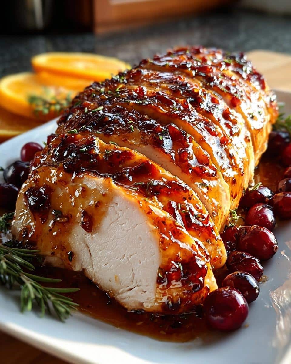 Cranberry Orange Glazed Turkey Chest - detail 1