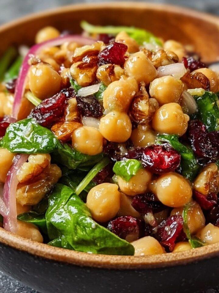 Cranberry Walnut Chickpea Salad with Orange Vinaigrette