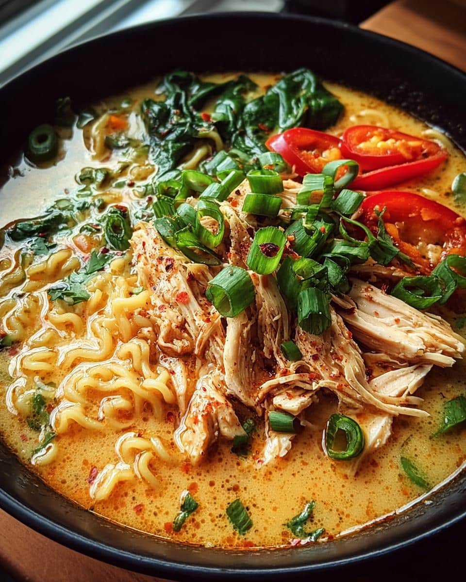 Creamy Garlic Chicken Ramen - detail 2