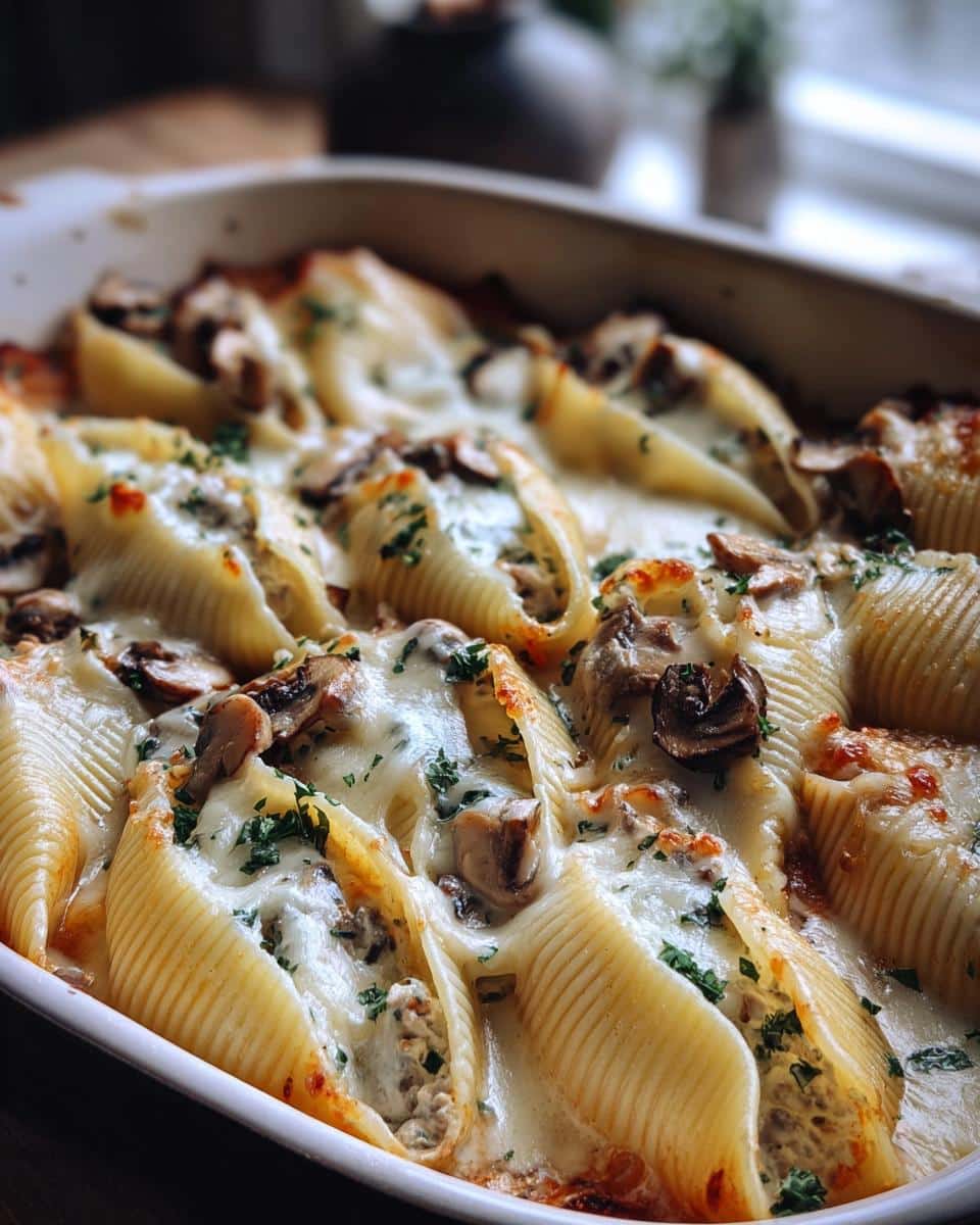 Creamy Garlic Mushroom Stuffed Shells - detail 1