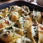 Creamy Garlic Mushroom Stuffed Shells