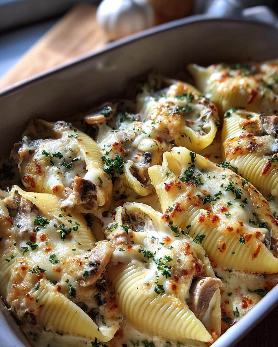 Creamy Garlic Mushroom Stuffed Shells - detail 2