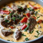 Creamy Philly Cheese Steak Soup