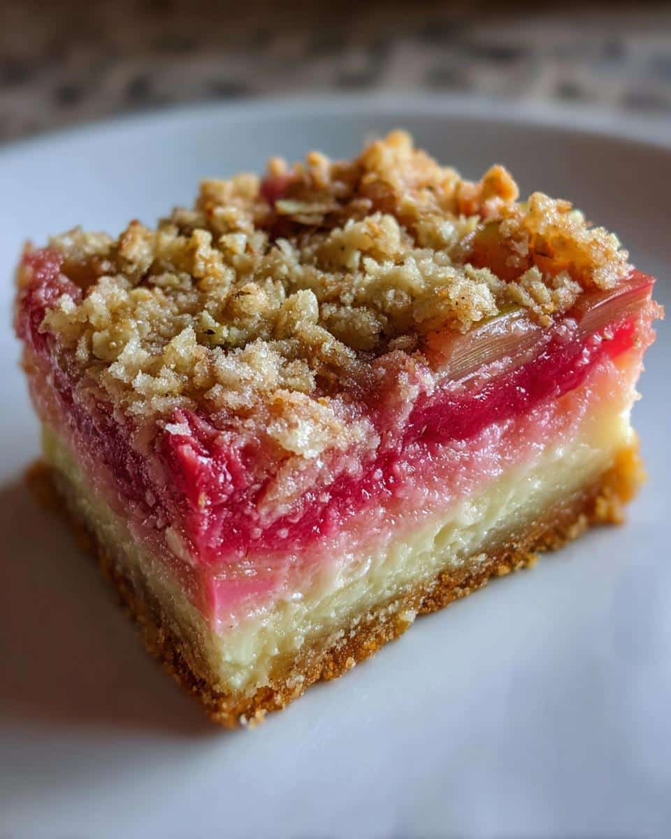 Creamy Rhubarb Cream Cheese Bars - detail 1