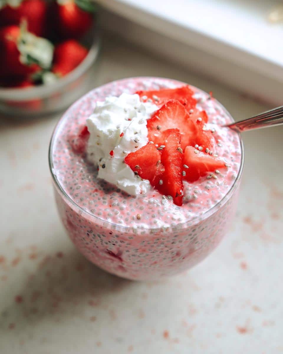 Creamy Strawberry Chia Pudding - detail 1
