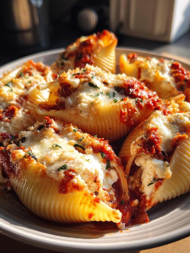 Creamy Sun-Dried Tomato and Ricotta Stuffed Shells