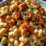 Creamy honey pepper chicken Mac and cheese delight